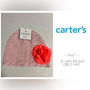 🆕CARTER’S - 12/24M - NWT - INFANT GIRLS PINK KNIT HAT